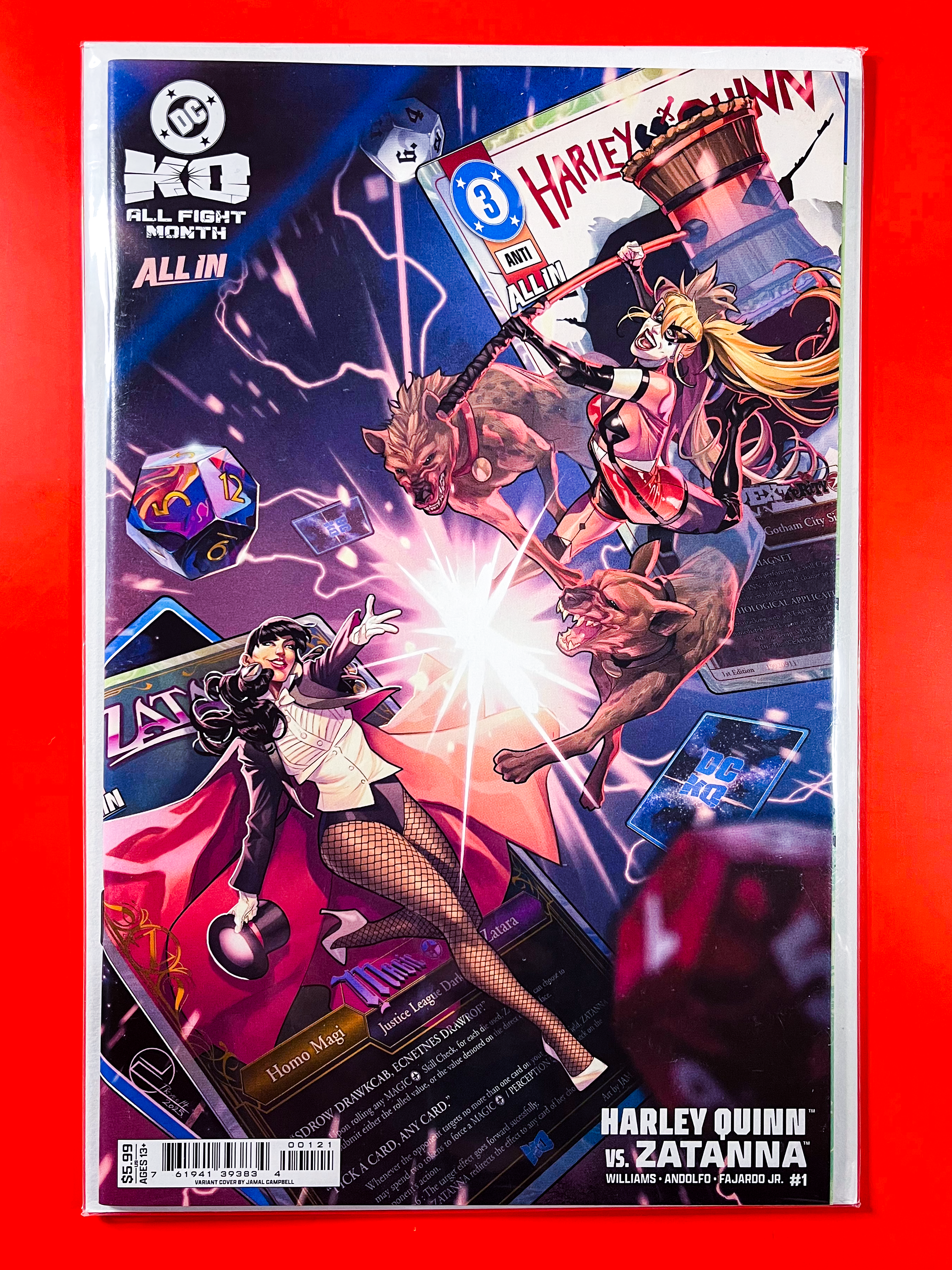 DC K.O Harley Quinn vs. Zatanna #1 | Jamal Campbell Cover