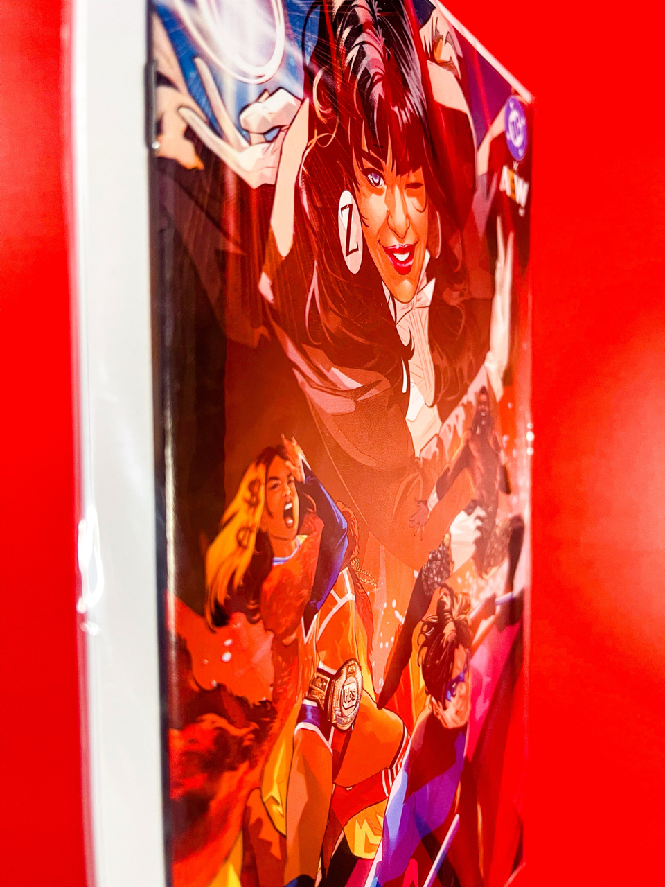Spine of DC x AEW #1 | Edwin Galmon Cover