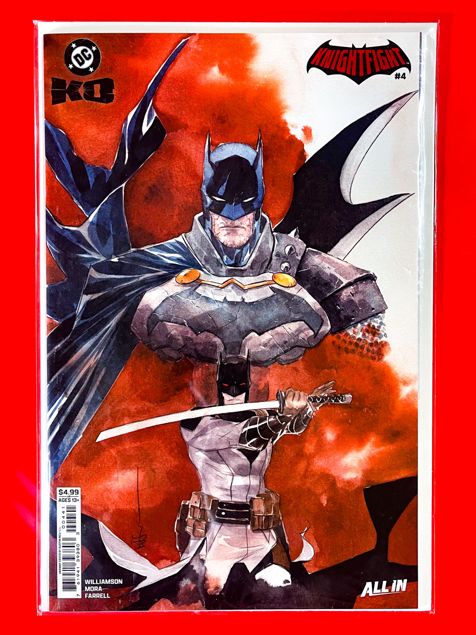 Main Cover of DC K.O Knightfight #4 | Dustin Nguyen Cover