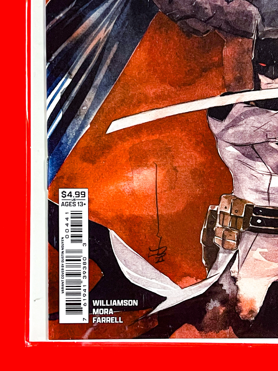 Bottom left corner of DC K.O Knightfight #4 | Dustin Nguyen Cover
