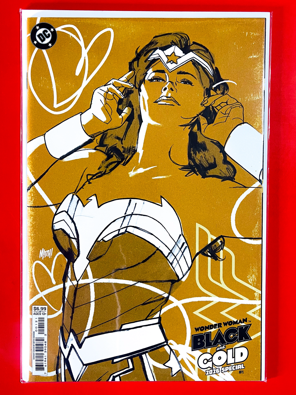 Main Cover of Wonder Woman: Black & Gold #1 | Mitch Gerads Cover