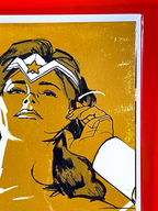 Top right corner of Wonder Woman: Black & Gold #1 | Mitch Gerads Cover