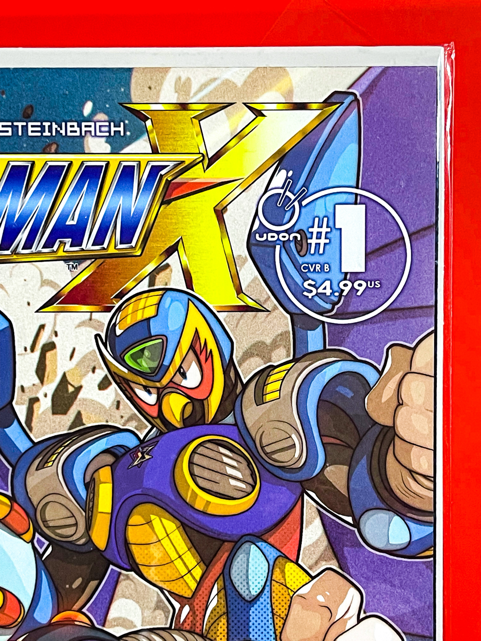 Top right corner of Mega Man X #1 | Edwin Huang Cover