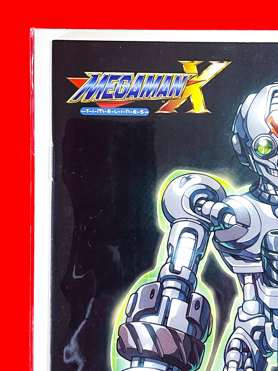 Top left corner of Mega Man X Timelines #1 | Edwin Huang Cover
