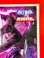 Top right corner of Batman & Deadpool #1 | Alejandro Sanchez & Andy Kubert Cover