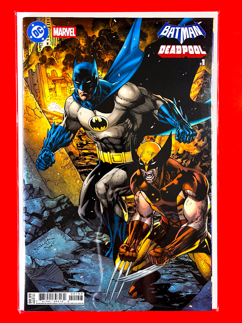 Main Cover of Batman & Deadpool #1 | Jim Lee & Scott Williams & Alex Sinclair Cover