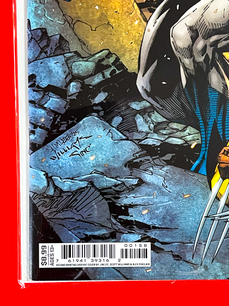 Bottom left corner of Batman & Deadpool #1 | Jim Lee & Scott Williams & Alex Sinclair Cover