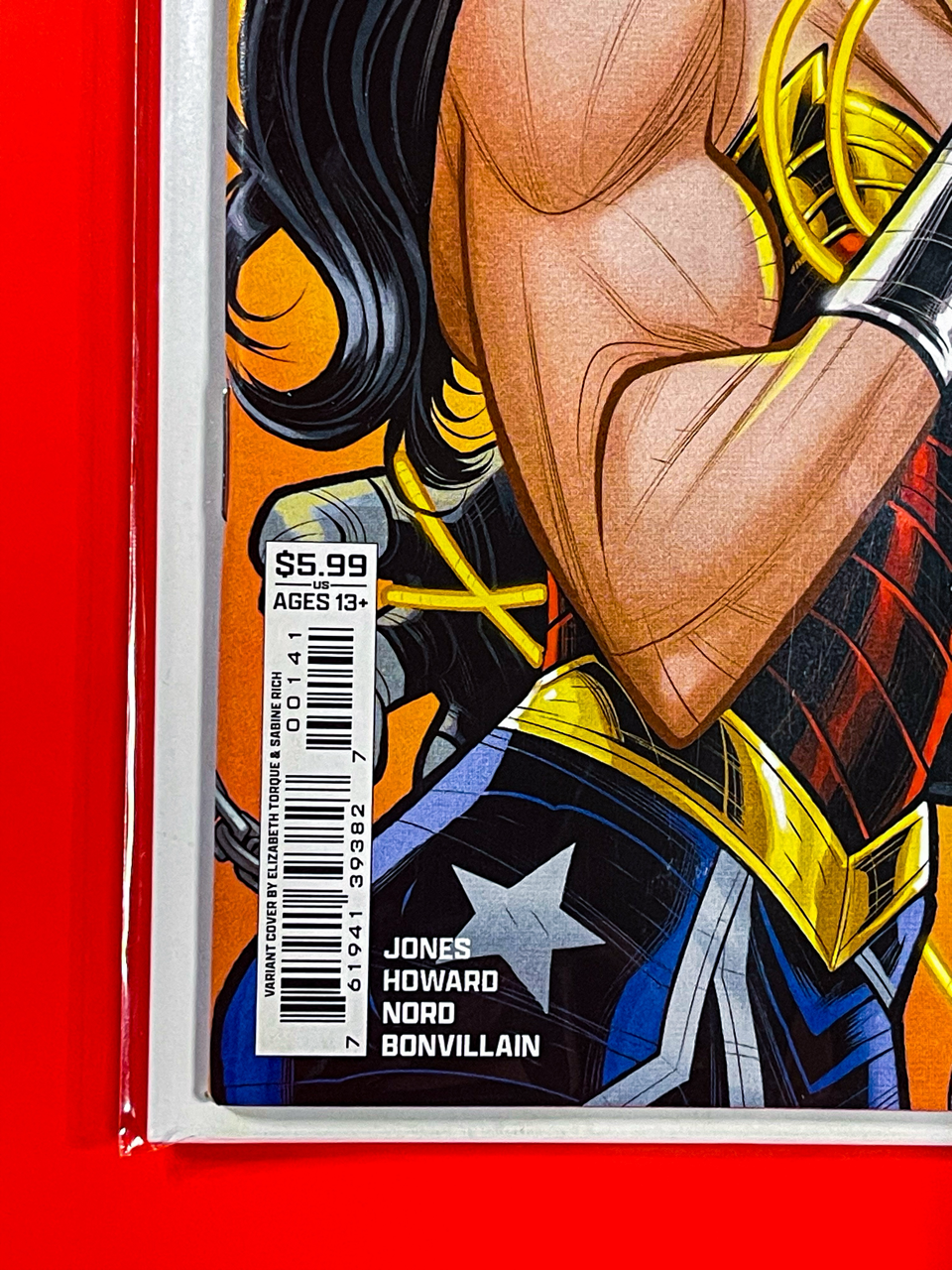 Bottom left corner of DC K.O Wonder Woman vs. Lobo #1 | Eddy Barrows & Eber Ferreira & Arif Prianto Cover