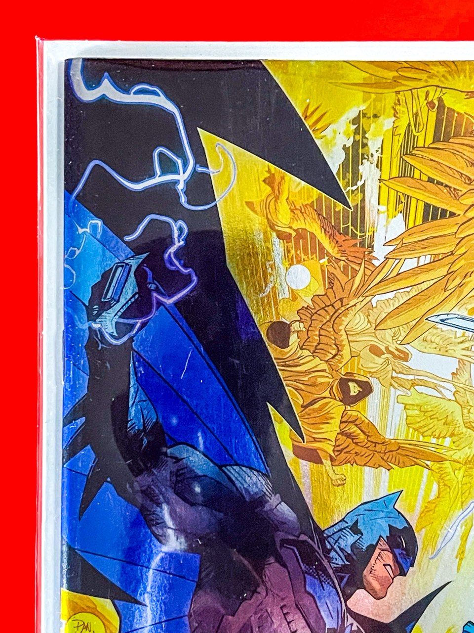 Top left corner of Batman & Deadpool #1 | Dan Mora Cover