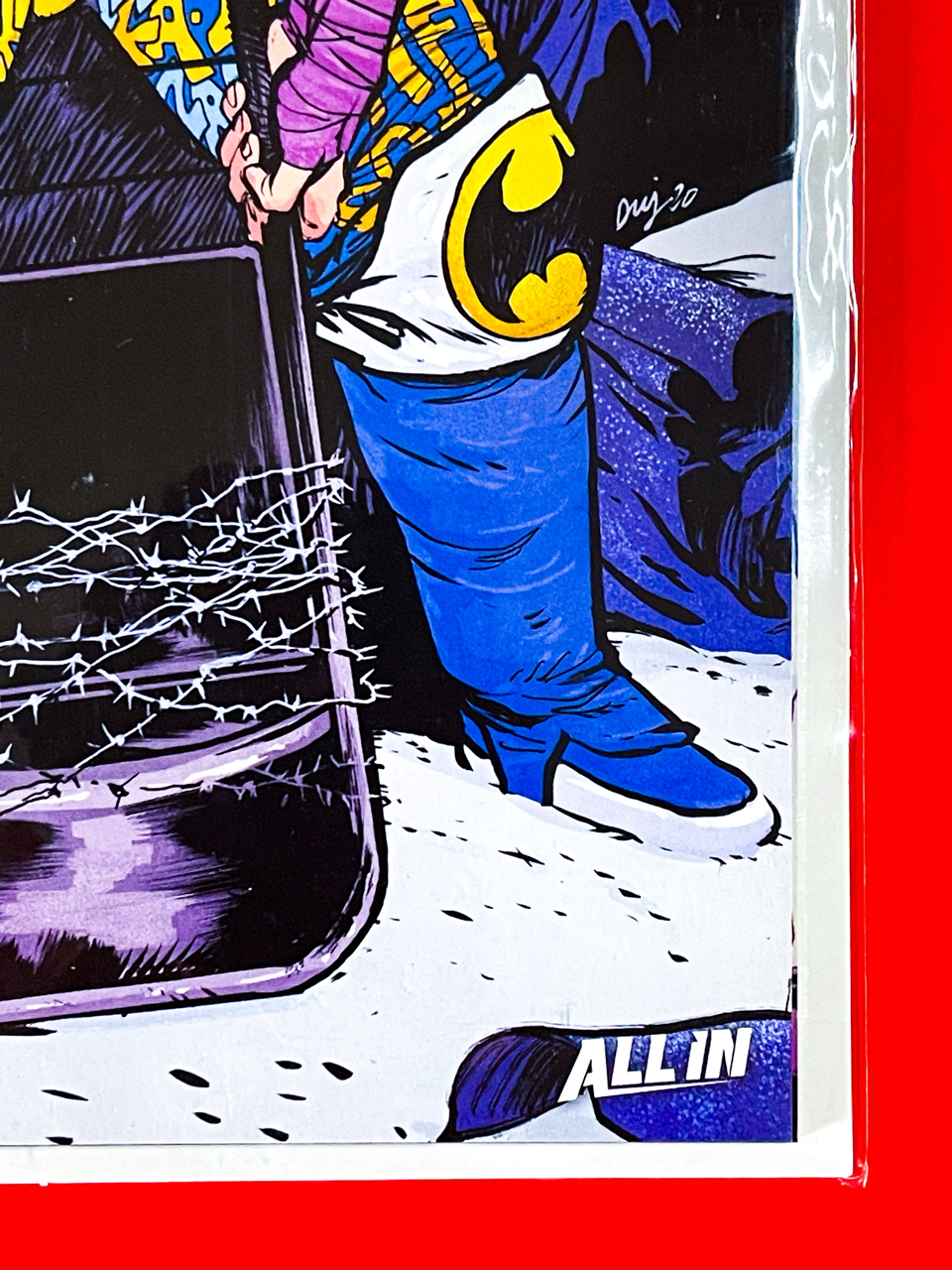 Bottom right corner of DC K.O #4 | Daniel Warren Johnson & Mike Spicer Cover
