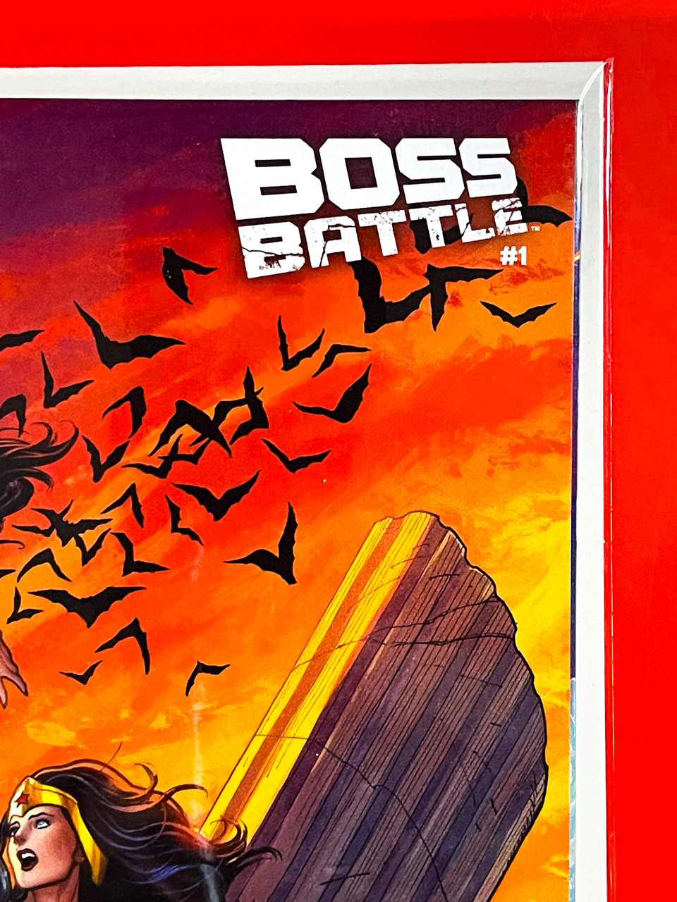 Top right corner of DC K.O Boss Battle #1 | Frank Cho & Sabine Rich Cover