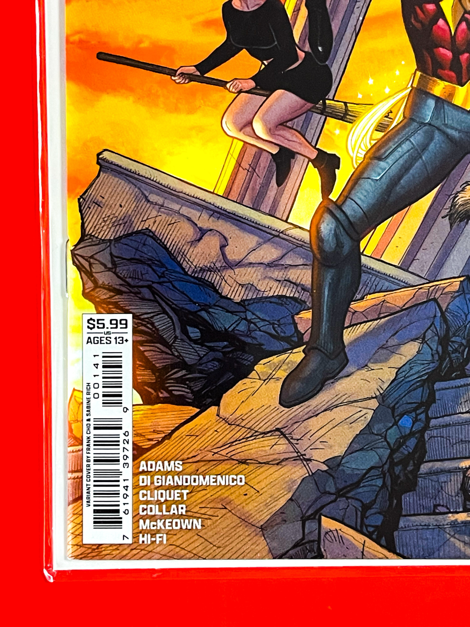 Bottom left corner of DC K.O Boss Battle #1 | Frank Cho & Sabine Rich Cover