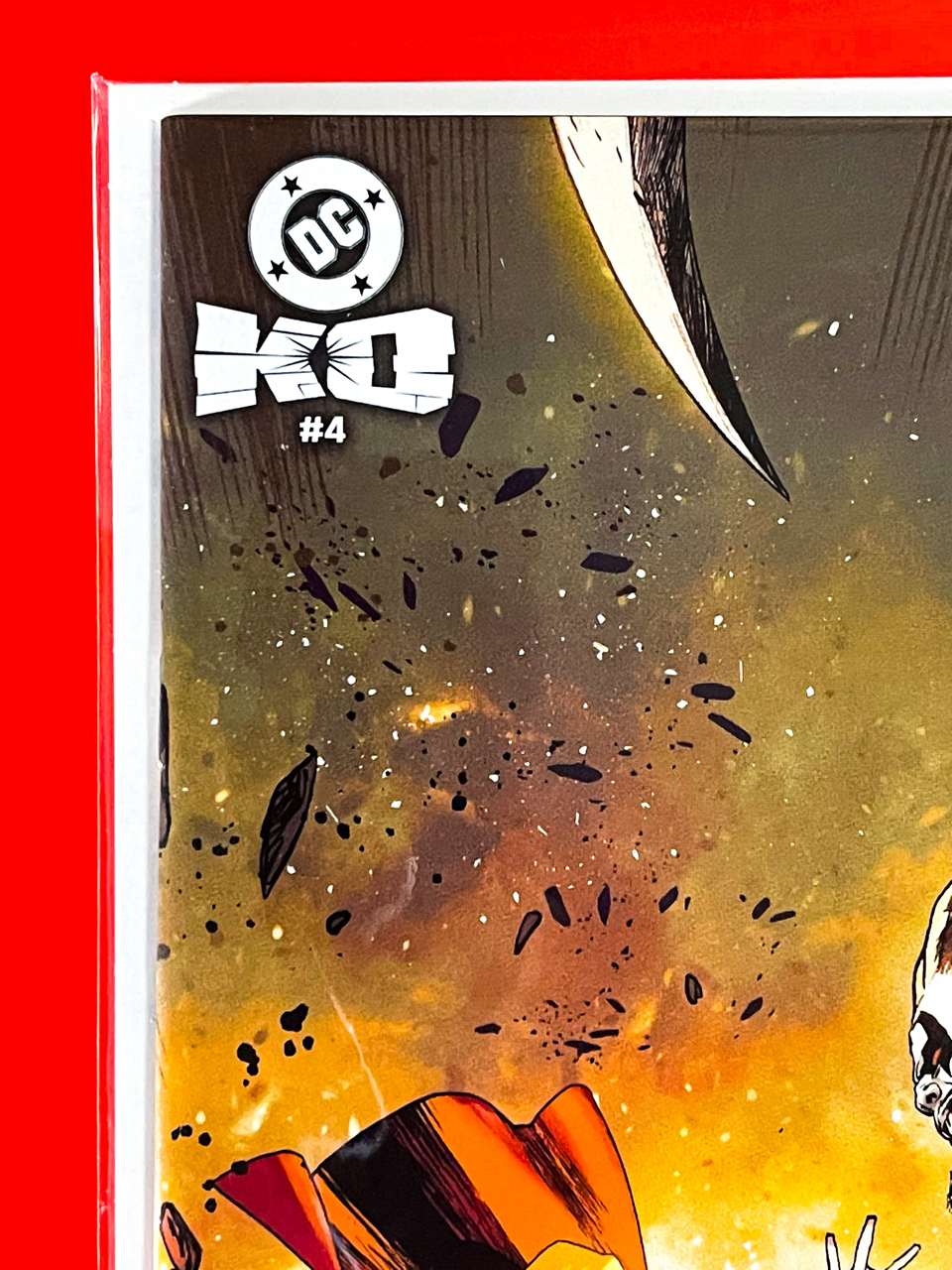 Top left corner of DC K.O #4 | Rafael Albuquerque & Marcelo Maiolo Cover