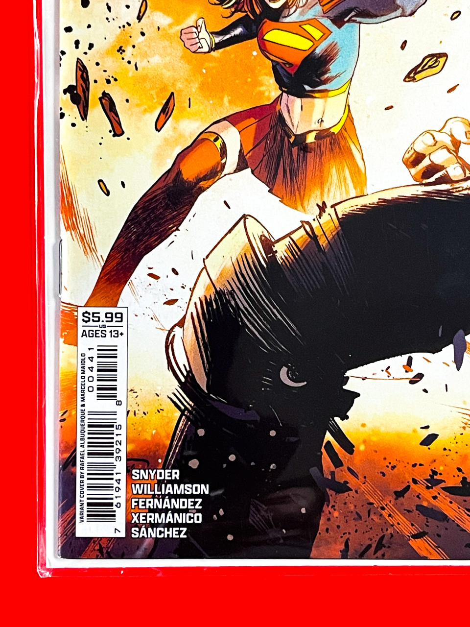 Bottom left corner of DC K.O #4 | Rafael Albuquerque & Marcelo Maiolo Cover