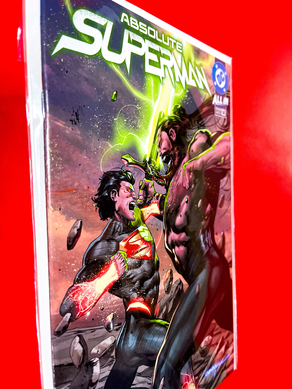Spine of Absolute Superman #14 | Rafa Sandoval & Ulises Arreola Cover