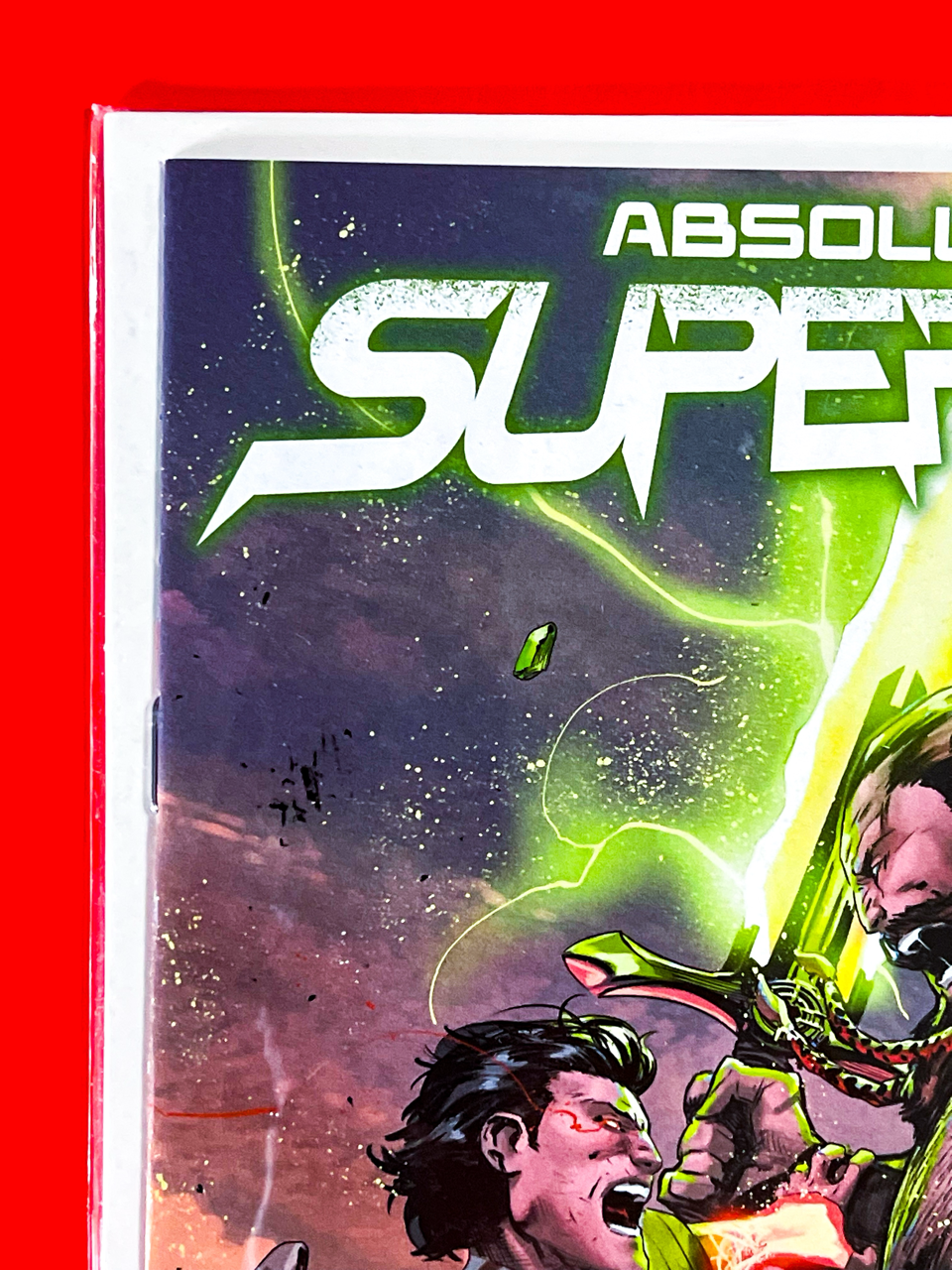 Top left corner of Absolute Superman #14 | Rafa Sandoval & Ulises Arreola Cover