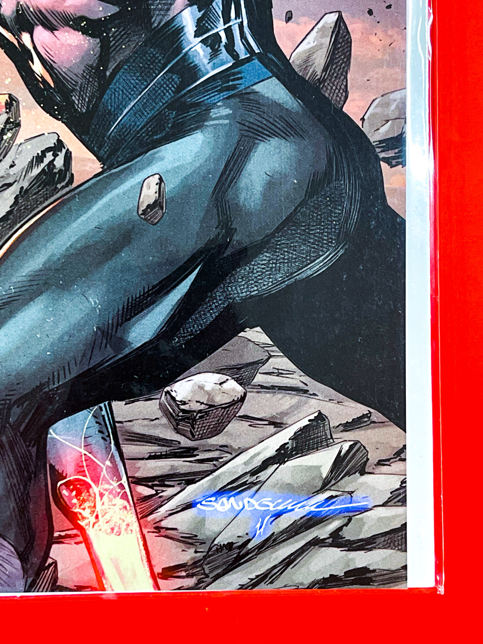 Bottom right corner of Absolute Superman #14 | Rafa Sandoval & Ulises Arreola Cover
