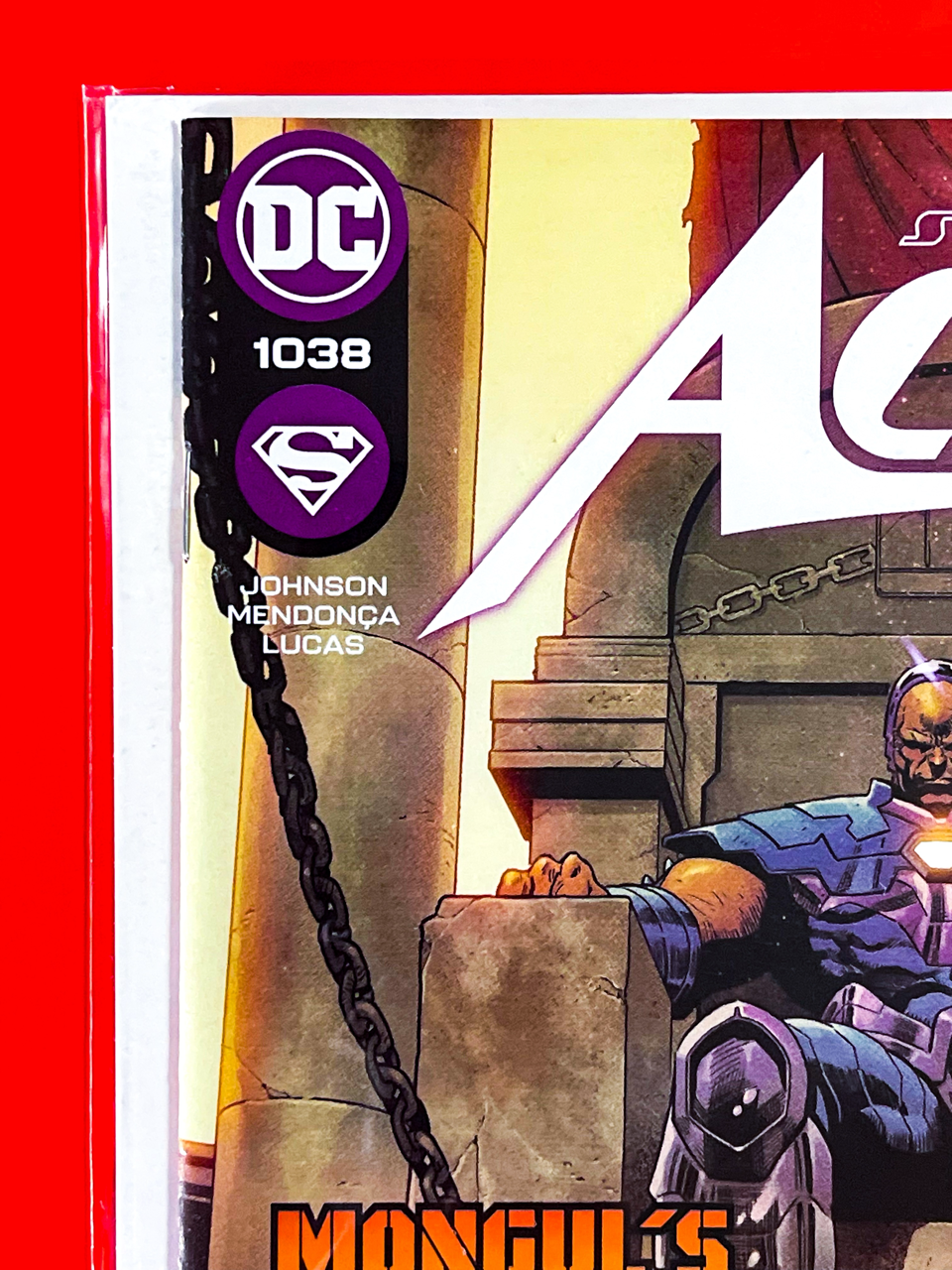 Top left corner of Action Comics #1038 | Daniel Sampere & Alejandro Sanchez Cover