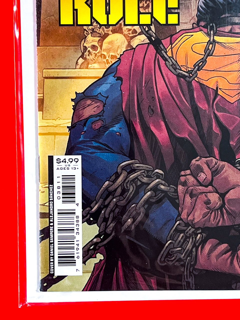Bottom left corner of Action Comics #1038 | Daniel Sampere & Alejandro Sanchez Cover