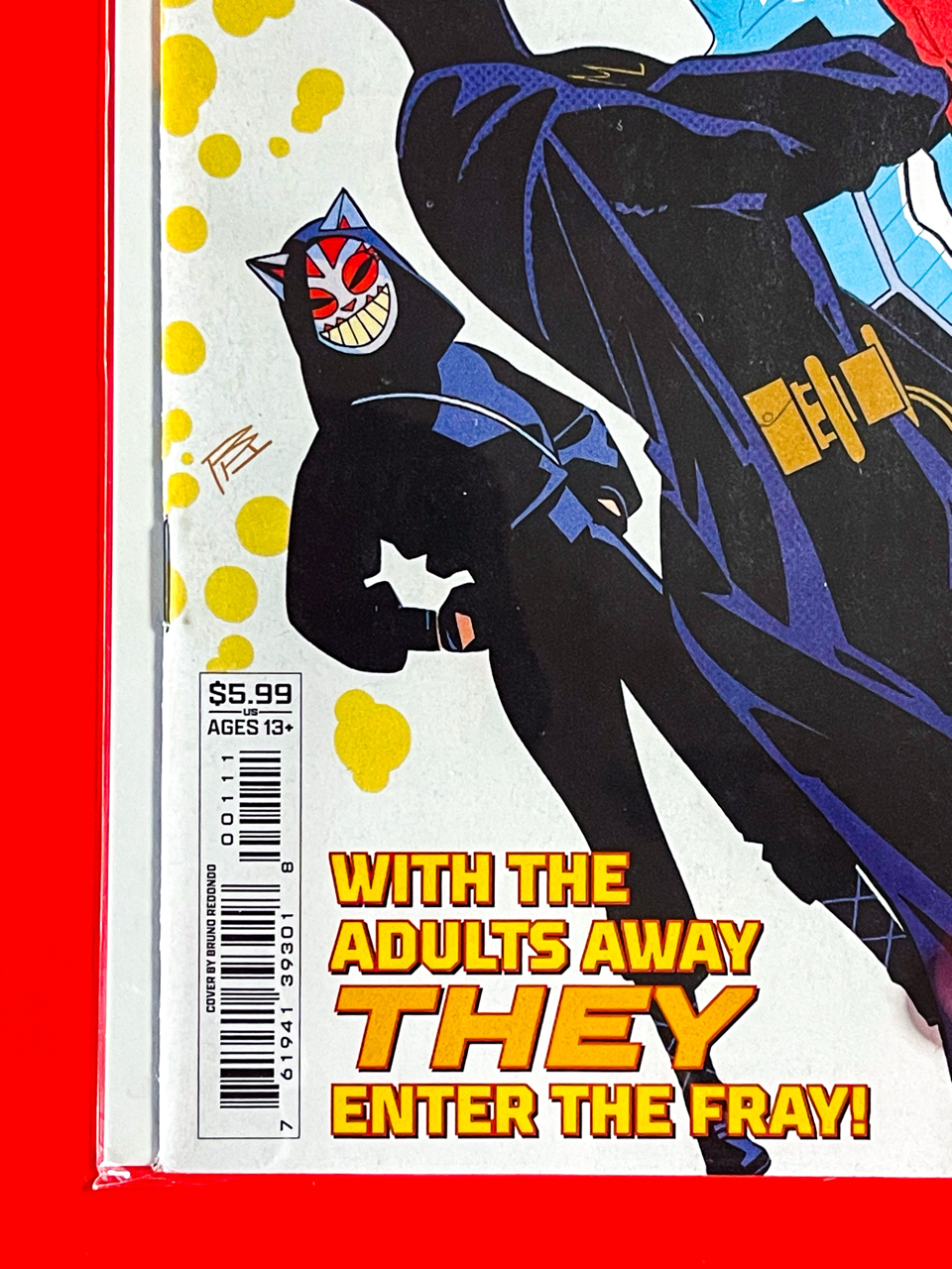 Bottom left corner of DC K.O: The Kids Are All Fight #1 | Bruno Redondo Cover