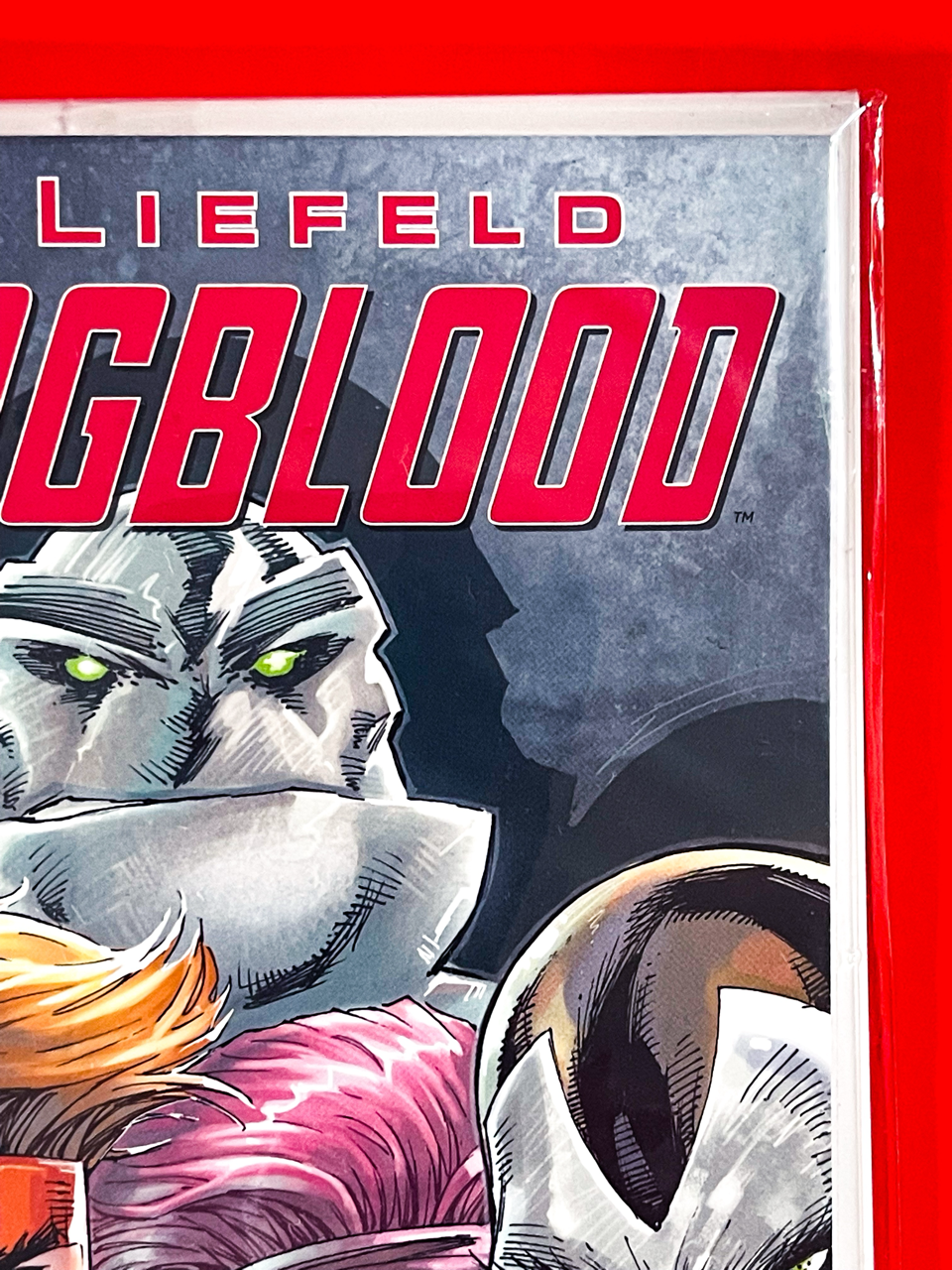 Top right corner of Youngblood #1 | Rob Liefeld Cover