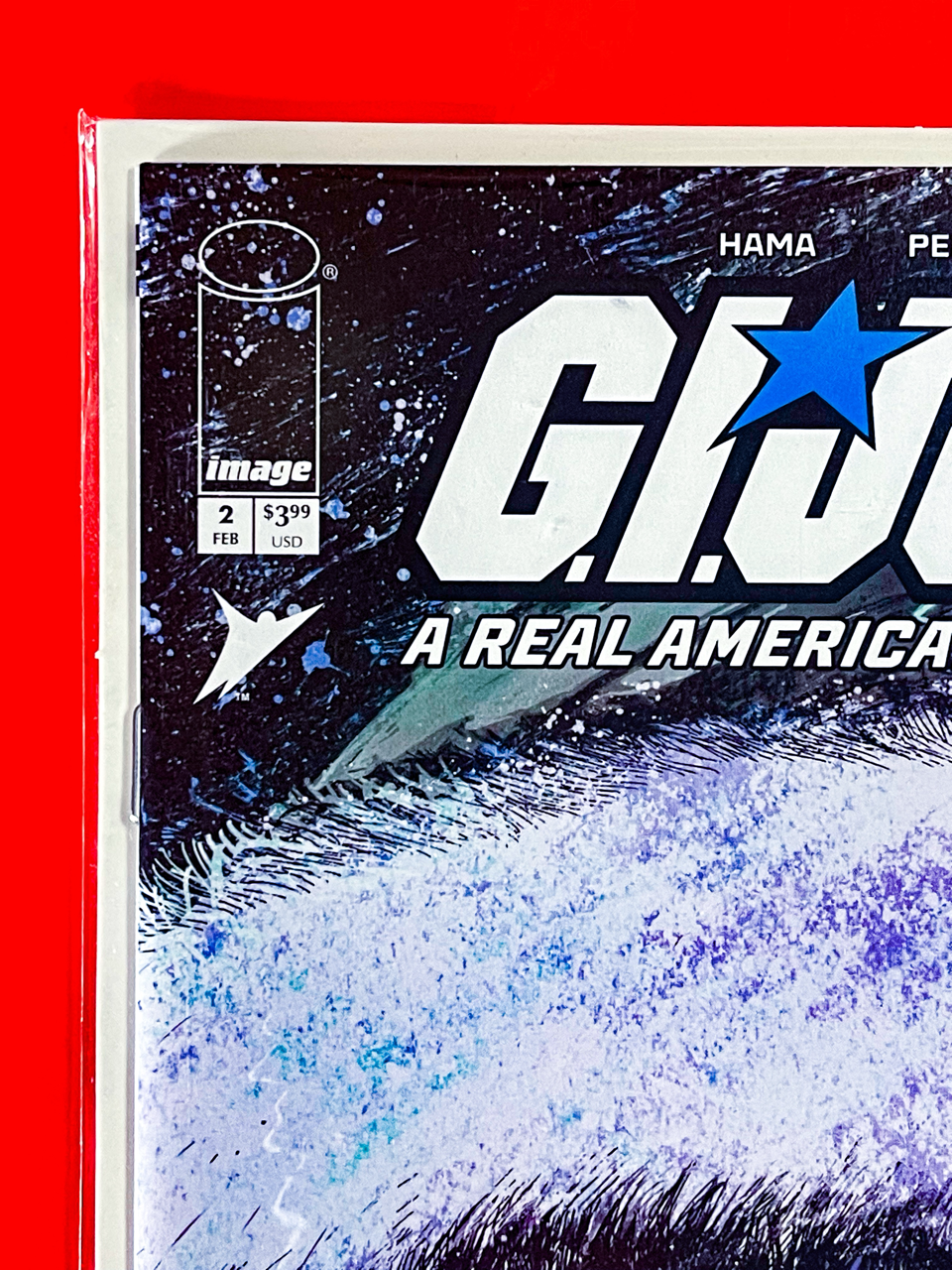 Top left corner of GI Joe: A Real American Hero #2 | Chris Mooneyham Cover
