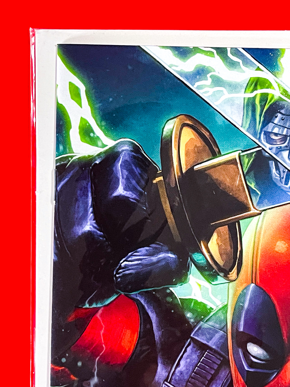 Top left corner of Deadpool: Wade Wilson #1 | Mico Suayan Cover