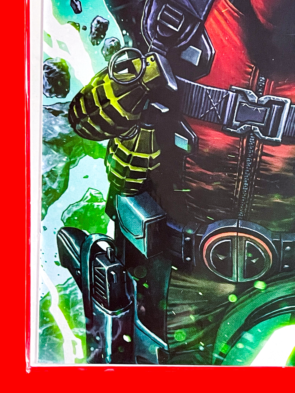 Bottom left corner of Deadpool: Wade Wilson #1 | Mico Suayan Cover