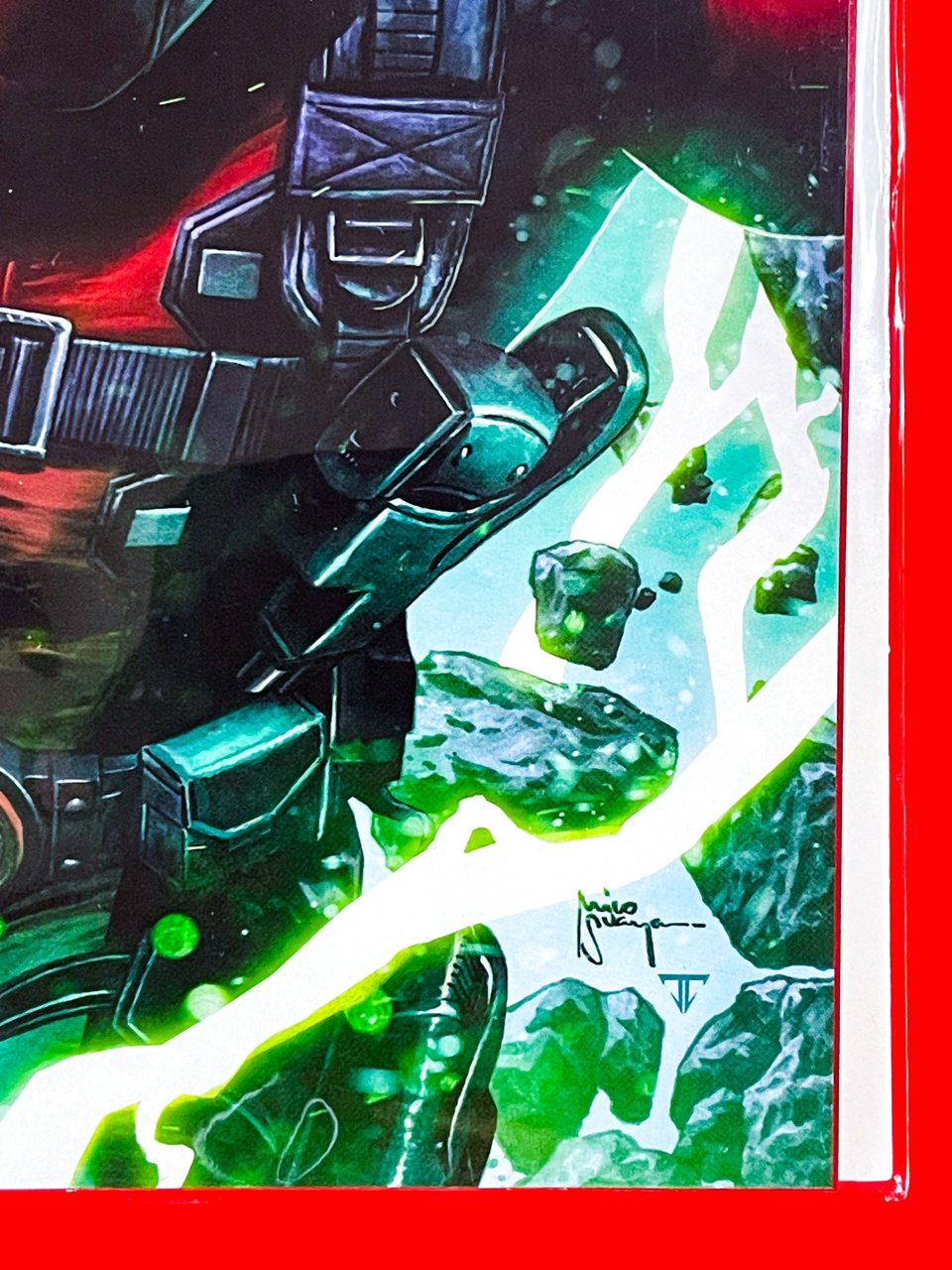 Bottom right corner of Deadpool: Wade Wilson #1 | Mico Suayan Cover