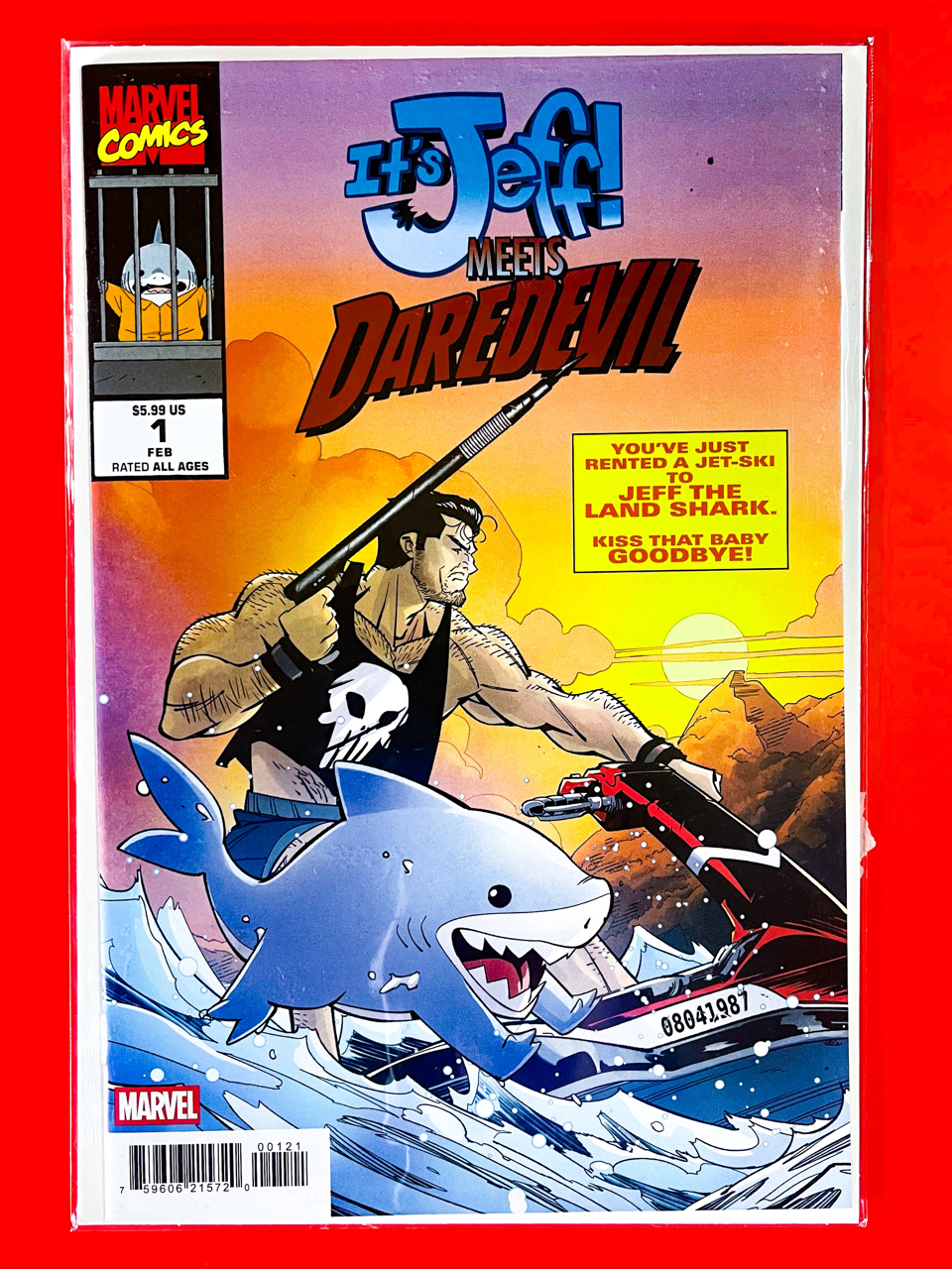Main Cover of It's Jeff Meets Daredevil #1 | Daniele Di Nicuolo Cover
