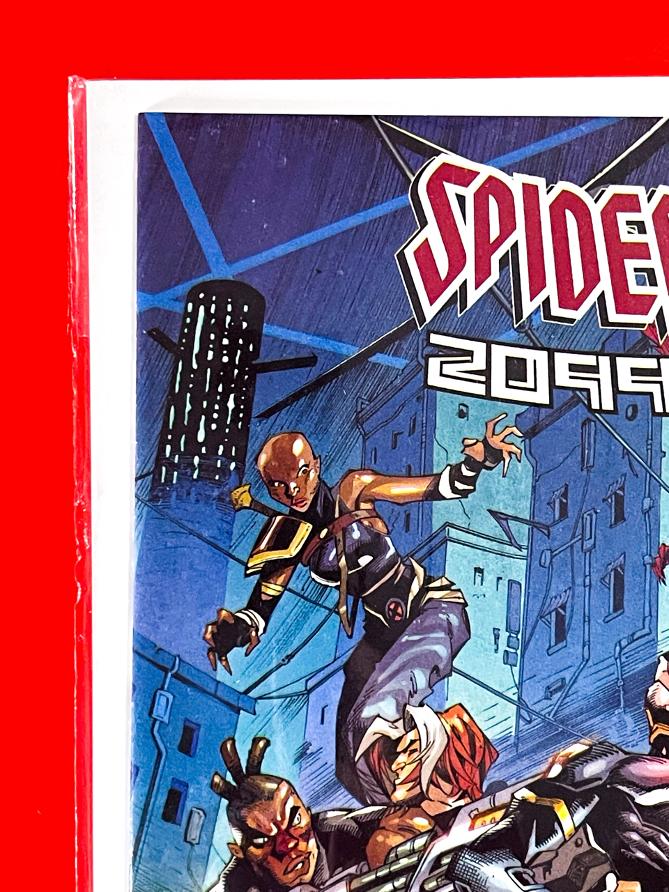 Top left corner of Spider-Man 2099: Exodus #5 | Ryan Stegman Cover