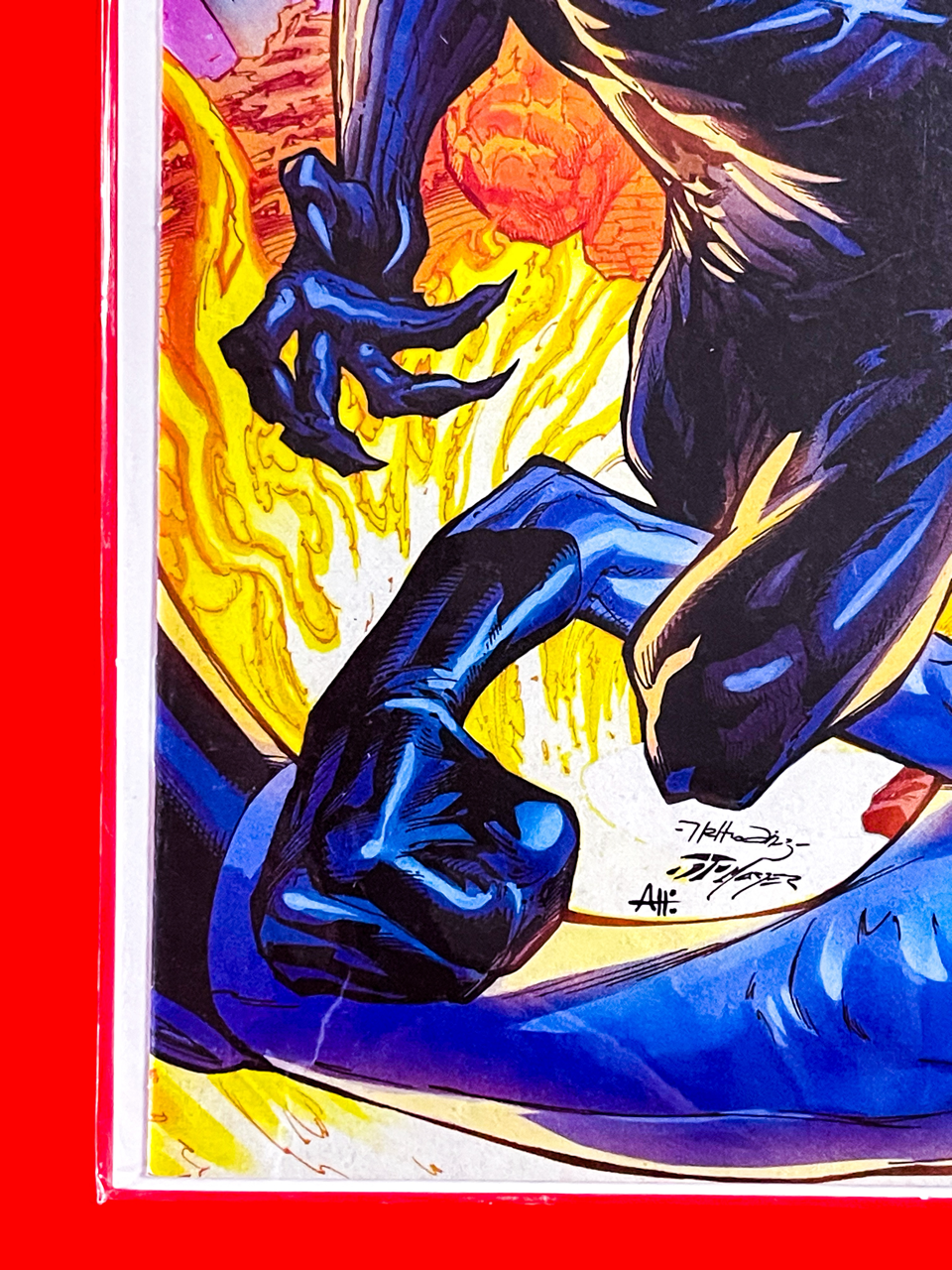 Bottom left corner of Fantastic Four #8 | Netho Diaz & J. P. Mayer & Arthur Hesli Cover