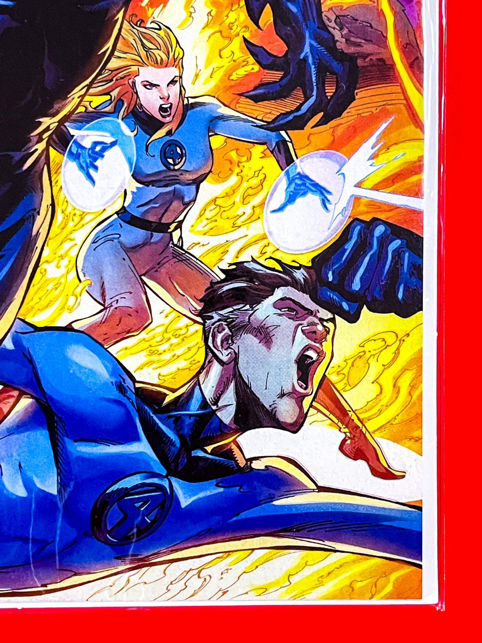 Bottom right corner of Fantastic Four #8 | Netho Diaz & J. P. Mayer & Arthur Hesli Cover