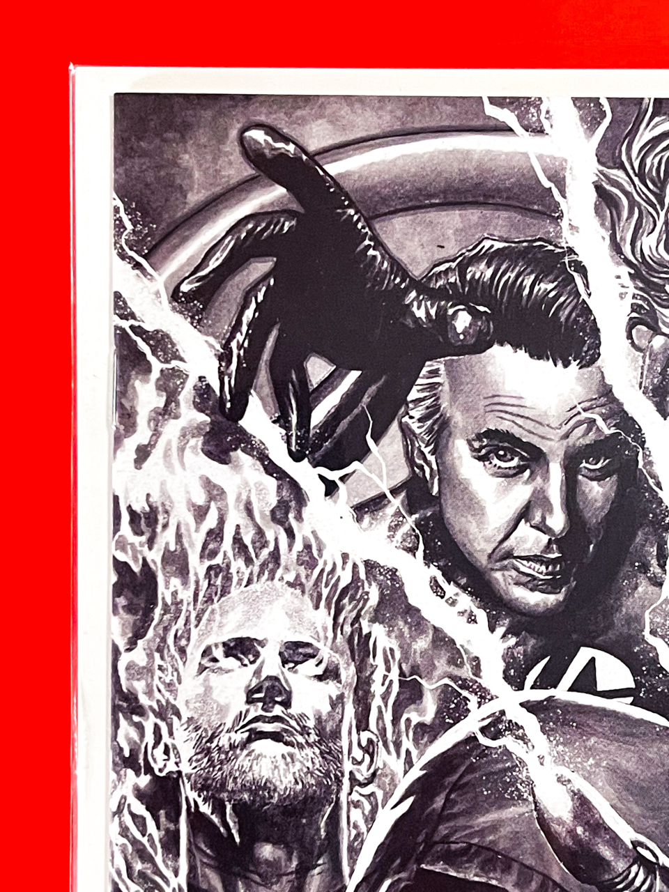 Top left corner of Fantastic Four #1 | Mico Suayan Cover