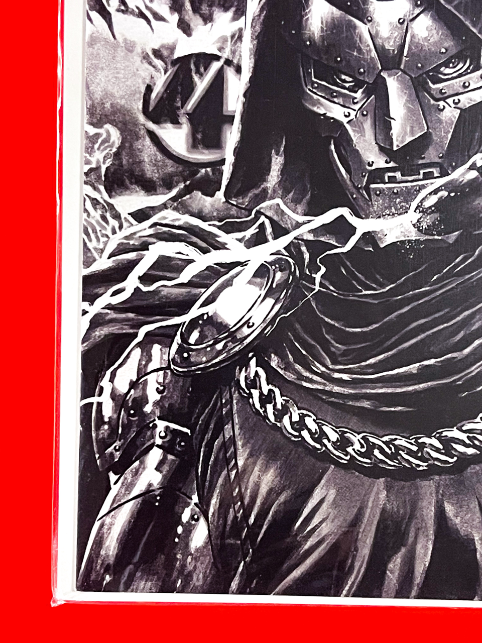 Bottom left corner of Fantastic Four #1 | Mico Suayan Cover
