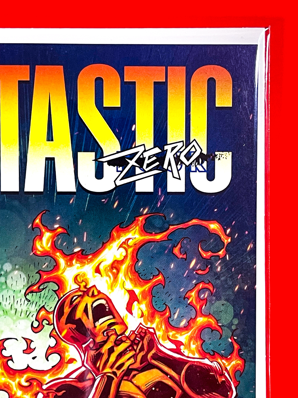 Top right corner of Fantastic Four #33 | Ron Lim Cover