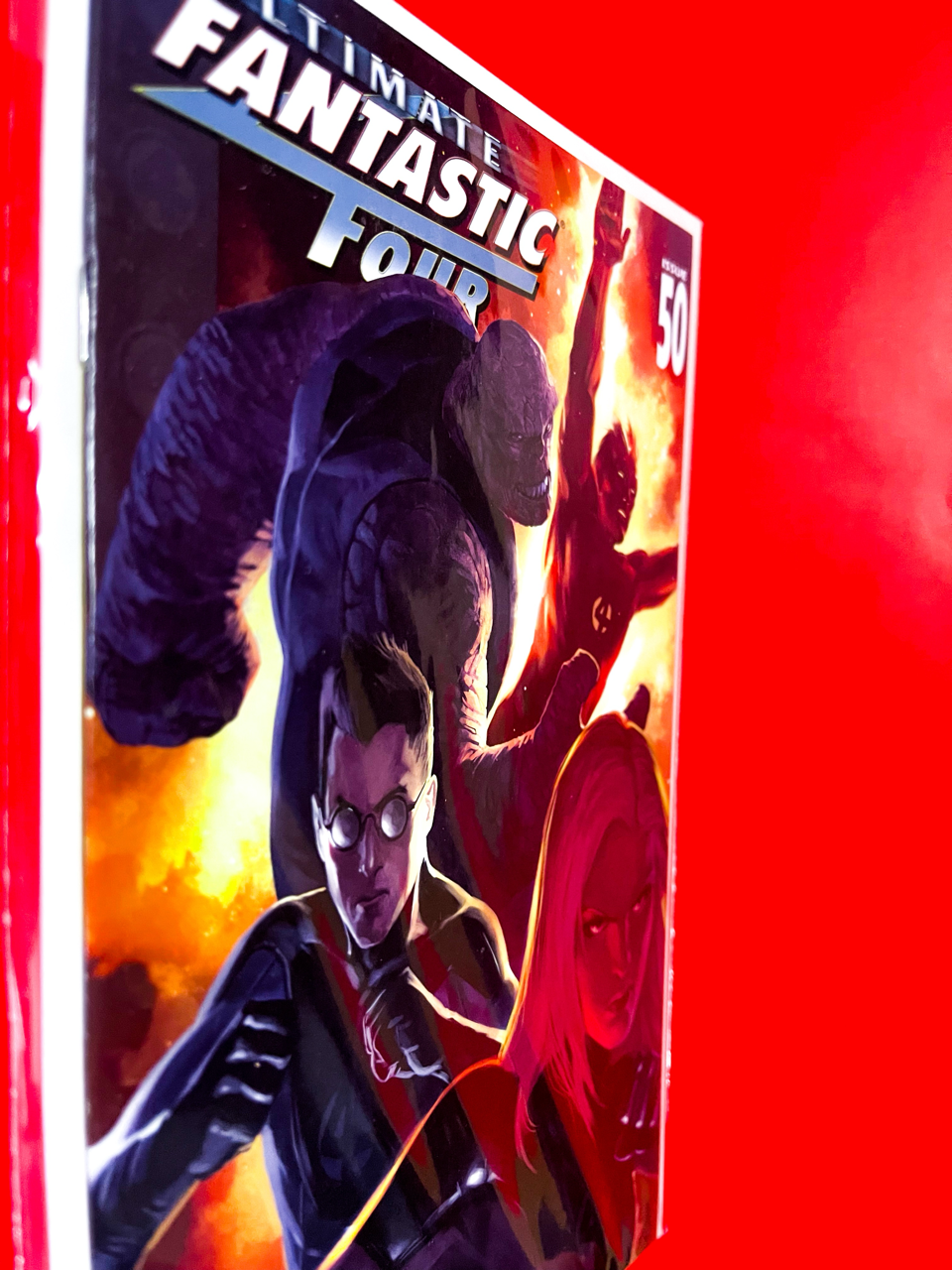 Spine of Ultimate Fantastic Four #50 | Marko Djurdjevic Cover