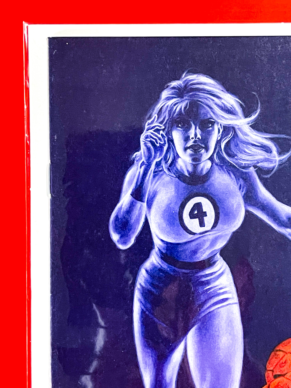 Top left corner of Fantastic Four #8 | Joe Jusko Cover