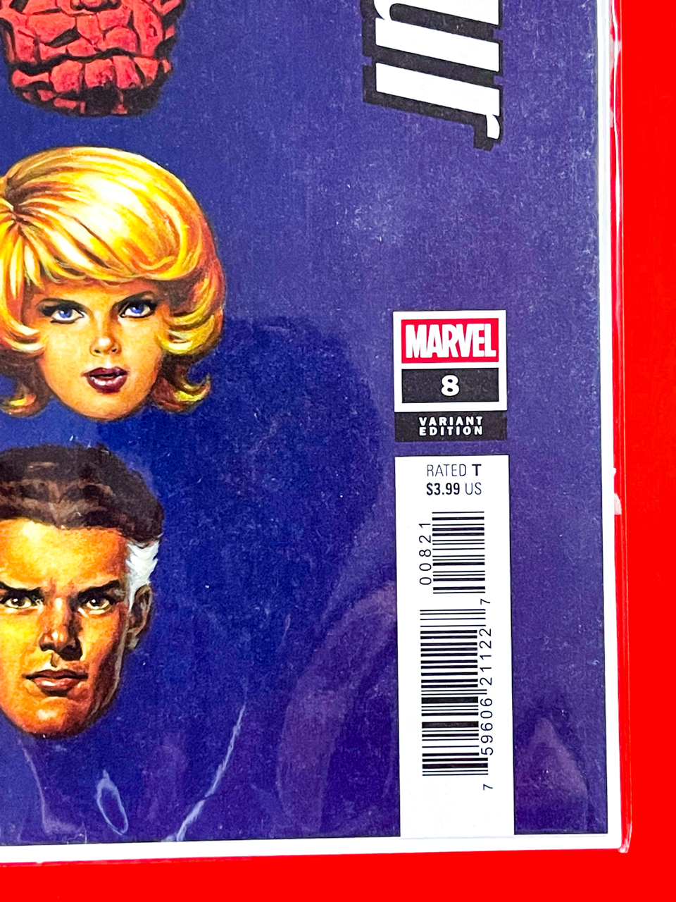 Bottom right corner of Fantastic Four #8 | Joe Jusko Cover