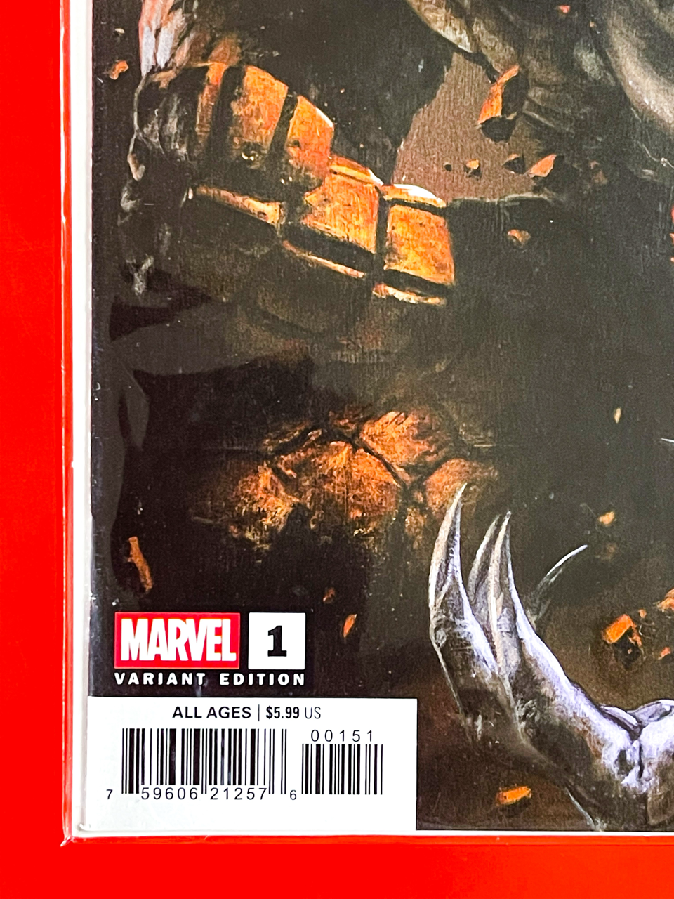 Bottom left corner of Fantastic Four x Gargoyles #1 | Gabriele Dell'Otto Cover