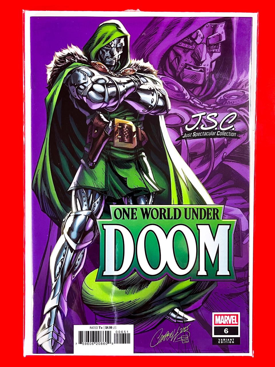Main Cover of One World Under Doom #6 | J. Scott Campbell Cover