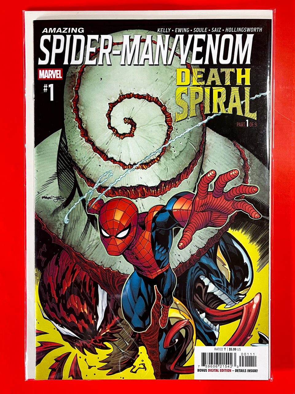 Main Cover of The Amazing Spider-Man & Venom: Death Spiral #1 | Ed McGuinness Cover