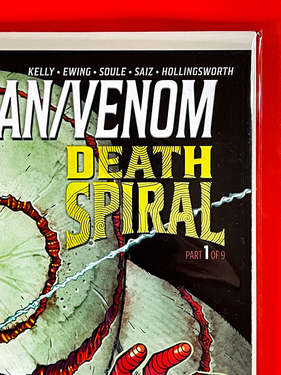 Top right corner of The Amazing Spider-Man & Venom: Death Spiral #1 | Ed McGuinness Cover