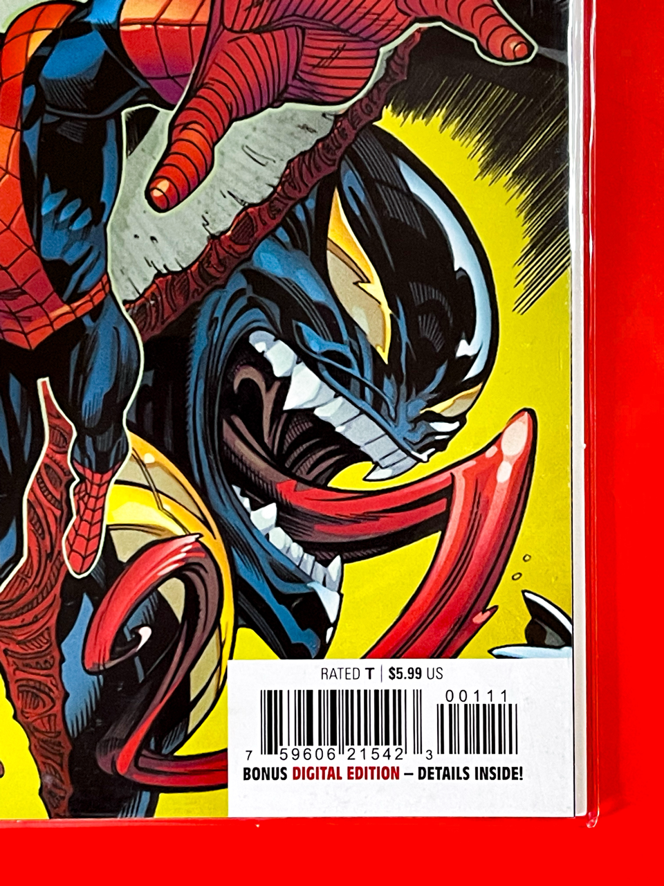 Bottom right corner of The Amazing Spider-Man & Venom: Death Spiral #1 | Ed McGuinness Cover