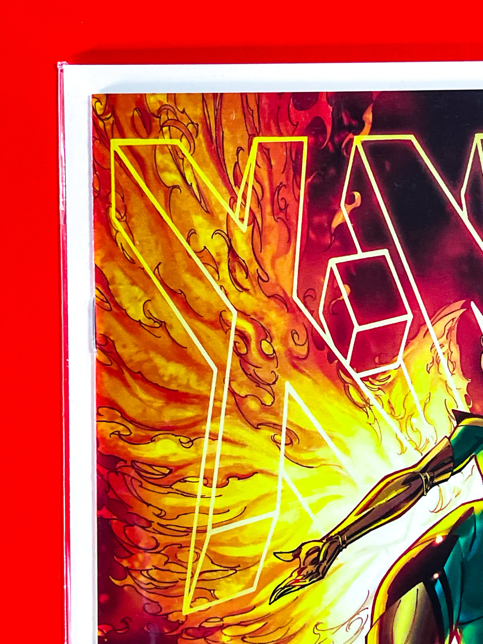 Top left corner of X-Men #5 | J. Scott Campbell Cover