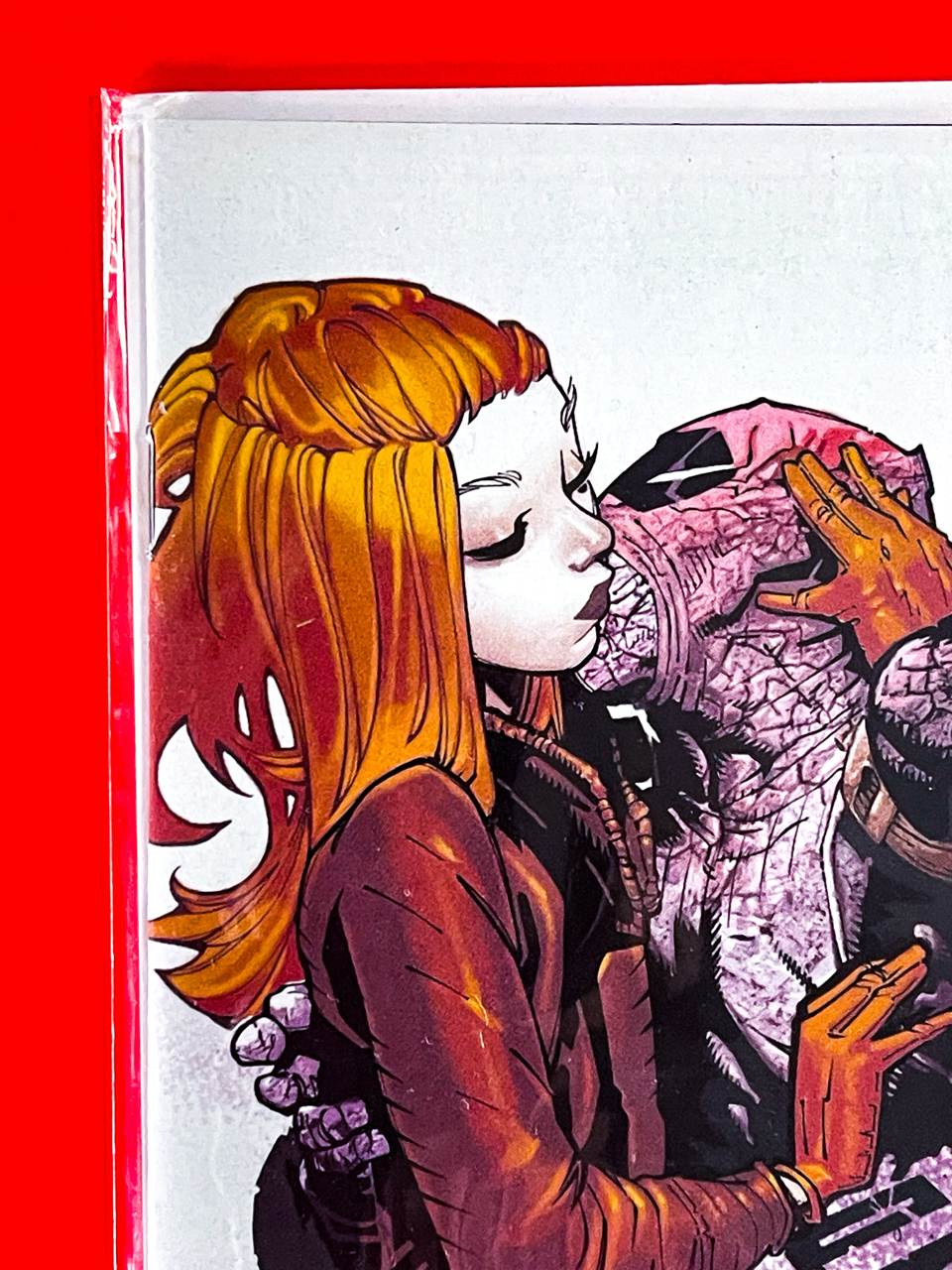 Top left corner of Deadpool #9 | Chris Bachalo Cover