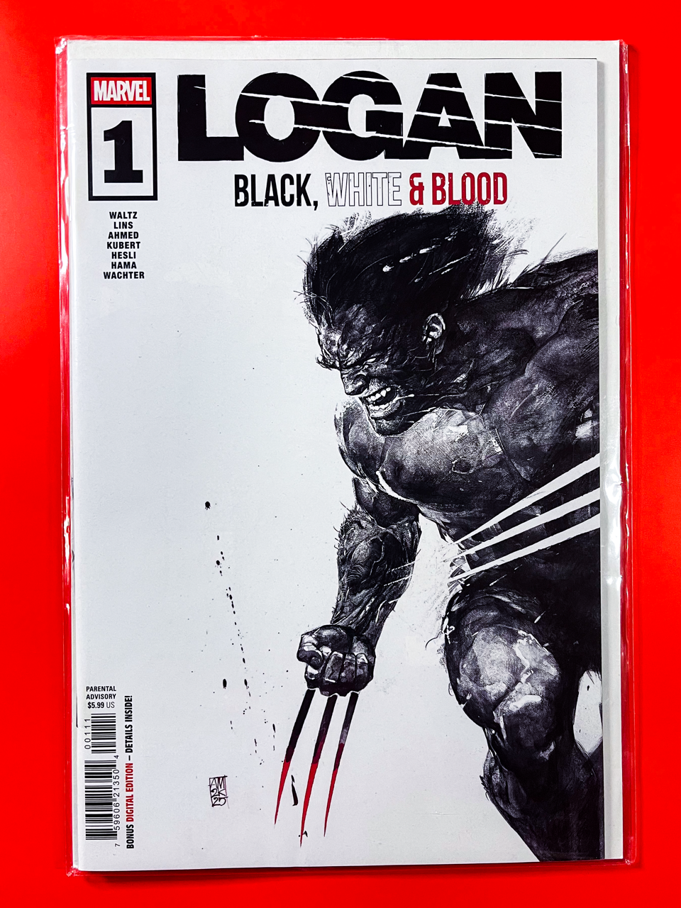 Logan: Black, White & Blood #1 | Alex Maleev Cover
