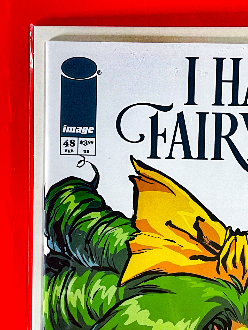 Top left corner of I Hate Fairyland #48 | Skottie Young Cover