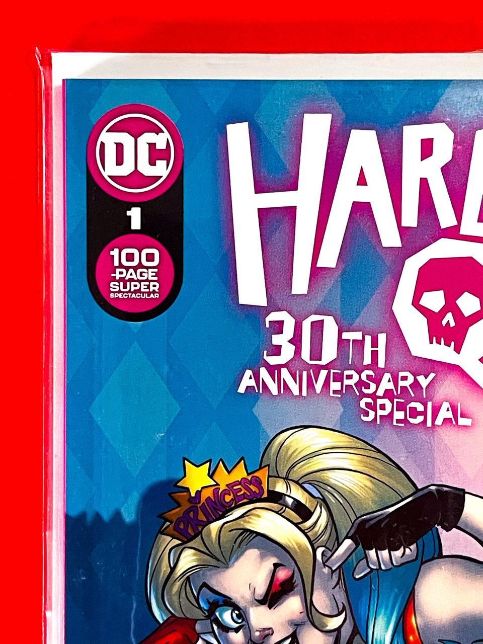 Top left corner of Harley Quinn: 30th Anniversary Special #1 | Amanda Conner & Alex Sinclair Cover