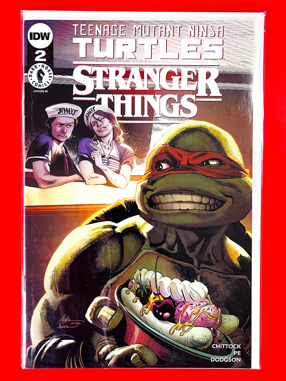 Main Cover of Teenage Mutant Ninja Turtles x Stranger Things #3 | Rafael Albuquerque Cover